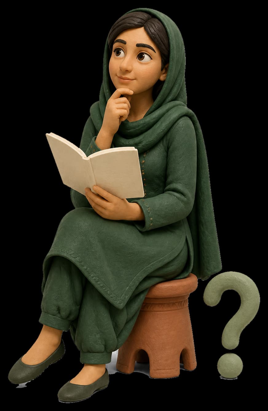 Clay business owner reading a guide before setup