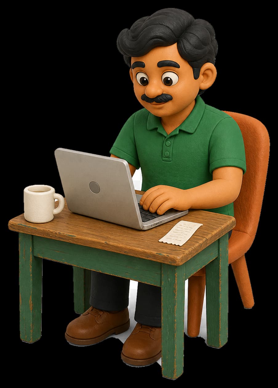 Clay shop owner using Taxora on a laptop